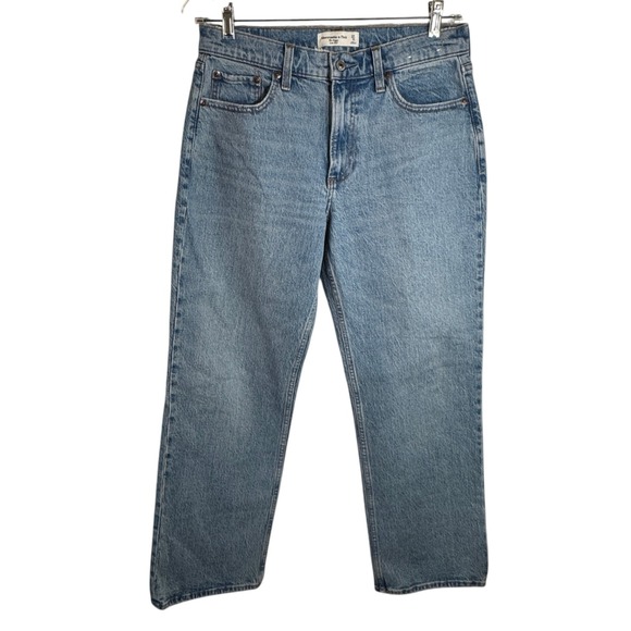 Abercrombie & Fitch Denim - Abercrombie & Fitch The Baggy Low Rise Jeans Womens 27 4S Light Wash Blue NWT